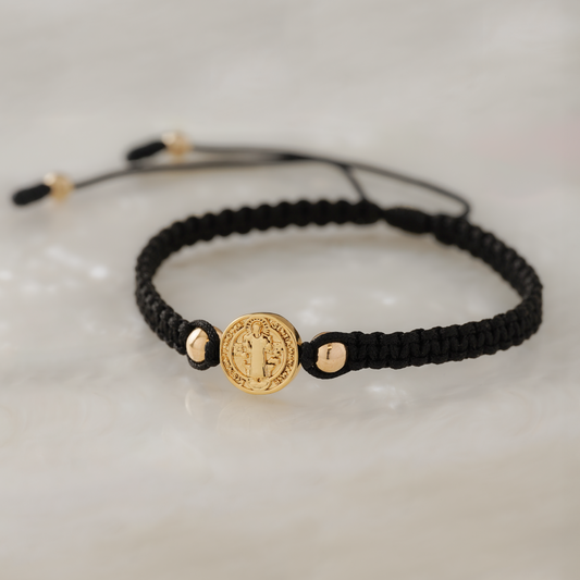 Anillo + Pulsera de Protección San Benito 18k 🪙 | Regalo 🎁